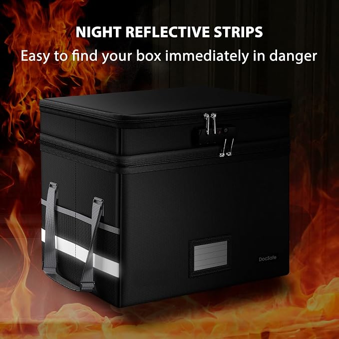 DocSafe File Box with Lock, Large Portable Home Office Filing Safe - Image 7