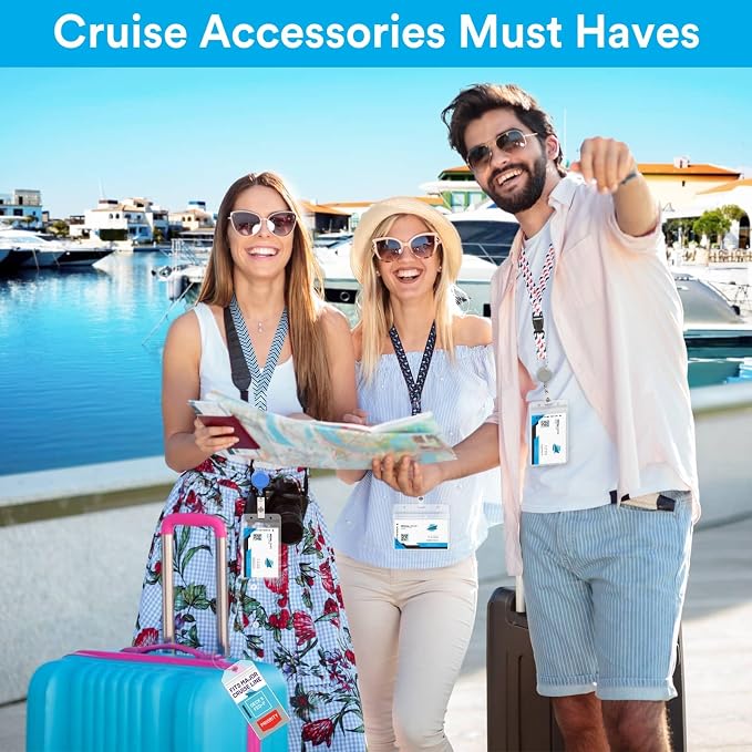 Billbotk Lanyards for Cruise Ship Card, 6 Sets Retractable Lanyard Key Card - Image 3