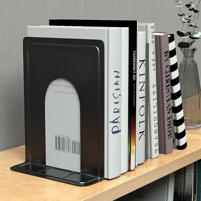 MaxGear 8.5 in Extra Large Heavy Duty Metal Book Ends, Bookends - Image 7