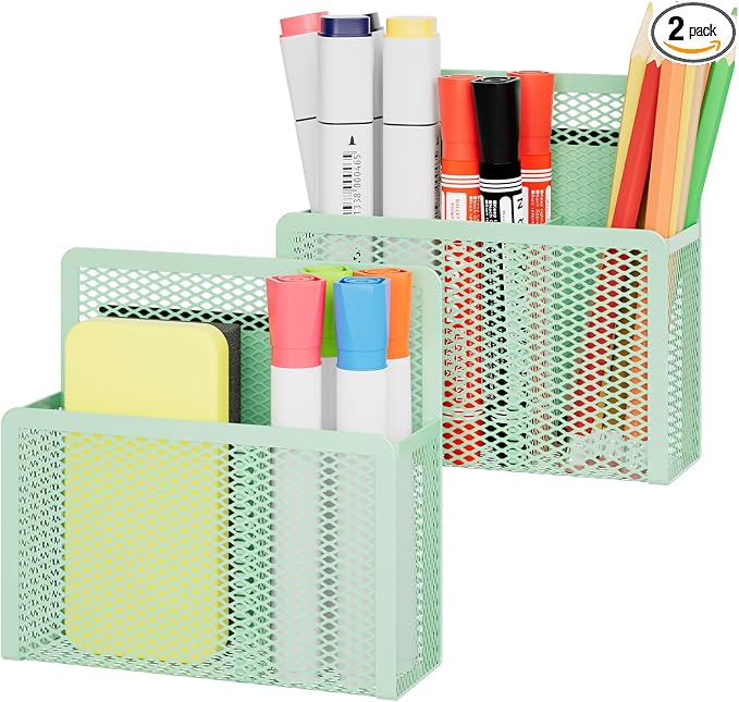 Marbrasse Magnetic Dry Erase Marker Holder, Mesh Pen Holder by Marbrasse