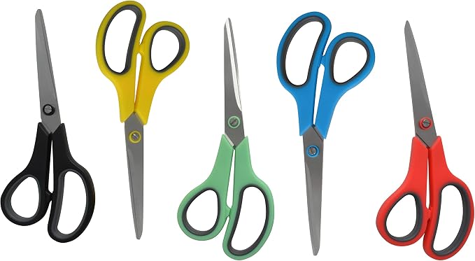 Westcott 8" Straight Stainless Steel Soft Handle Scissors - Image 3