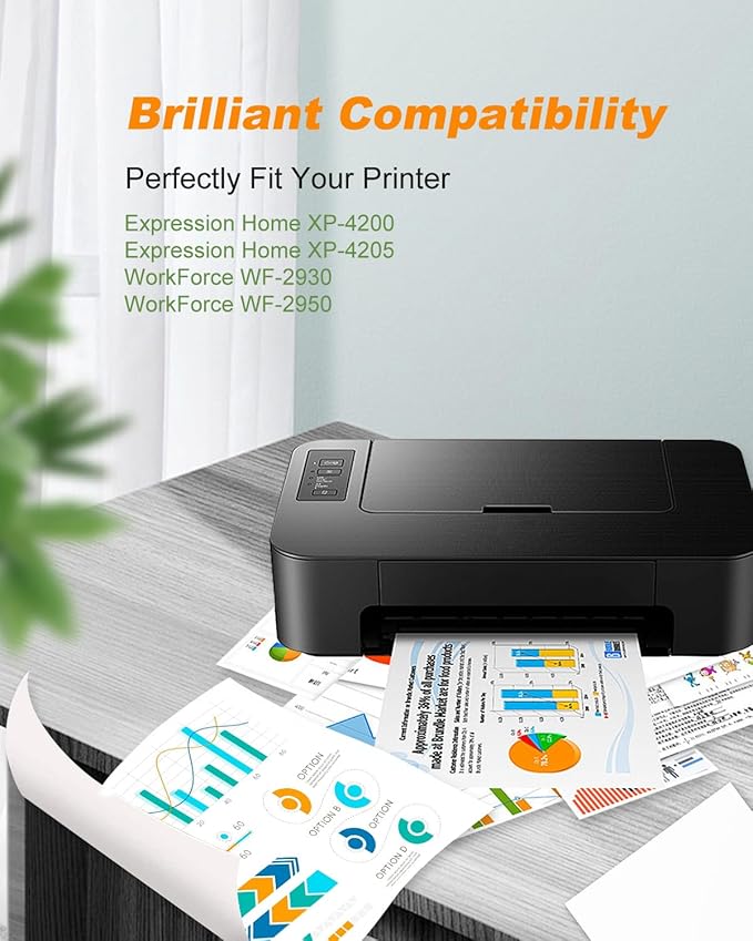 232XL Ink Cartridges Combo Pack Remanufactured Replacement for Epson 232 Ink Cartridge for Epson 232 232XL 232 XL T232 to use with Epson XP-4205 XP-4200 Workforce WF-2930 WF-2950 Printer (4 Pack-DeskLoop Office