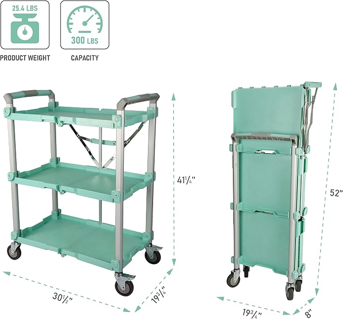 Olympia Tools 89-353 Pack N Roll Collapsible Service Cart, 300LB Capacity - Image 2