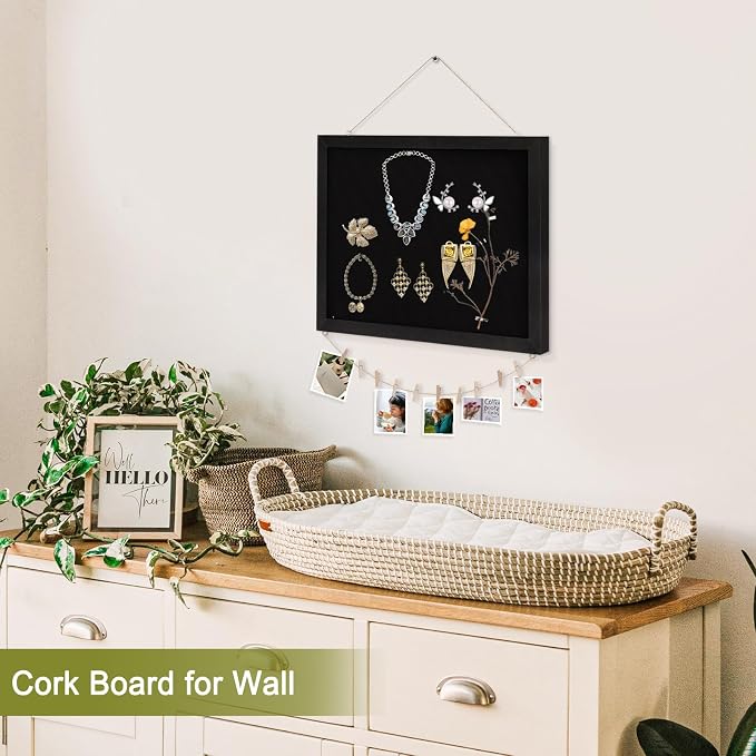 Double-Sided Small Wood Framed Cork Board - Image 6