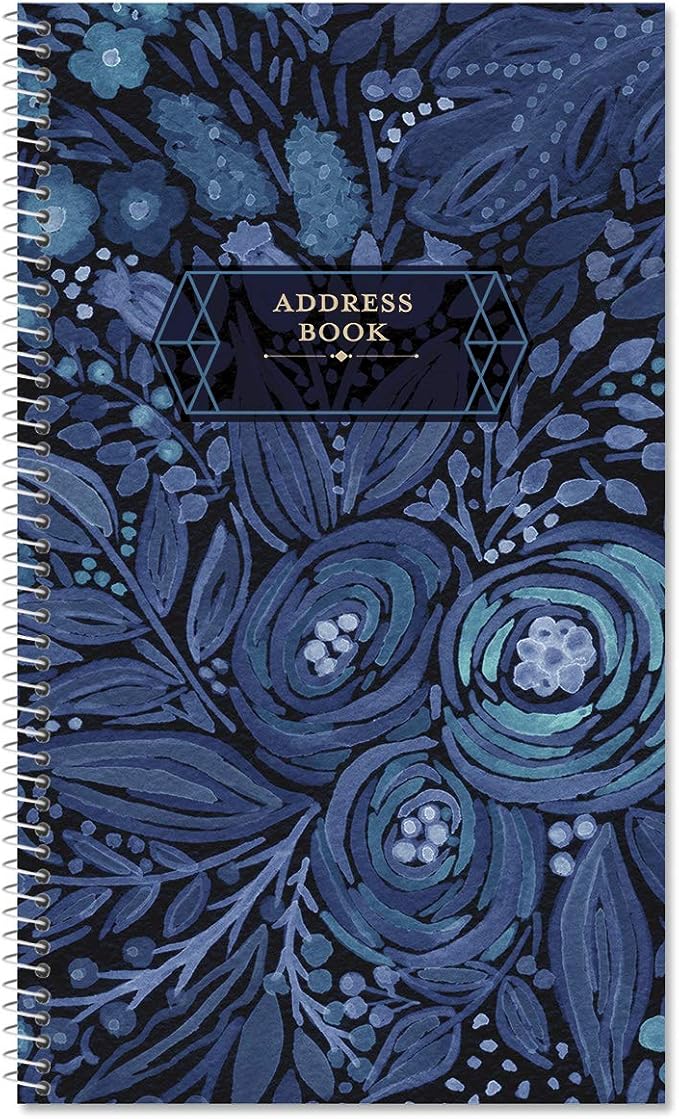 Navy Blossoms Address Book by Current