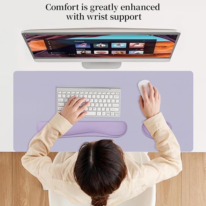 Mouse and Keyboard Pad, 3-in-1 Desk Mat Set, Wrist Rest - Image 5