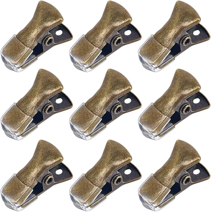 CRASPIRE 35Pcs Metal Alligator Clips Antique Bronze Mini Sweater Clamps Spring - Image 7