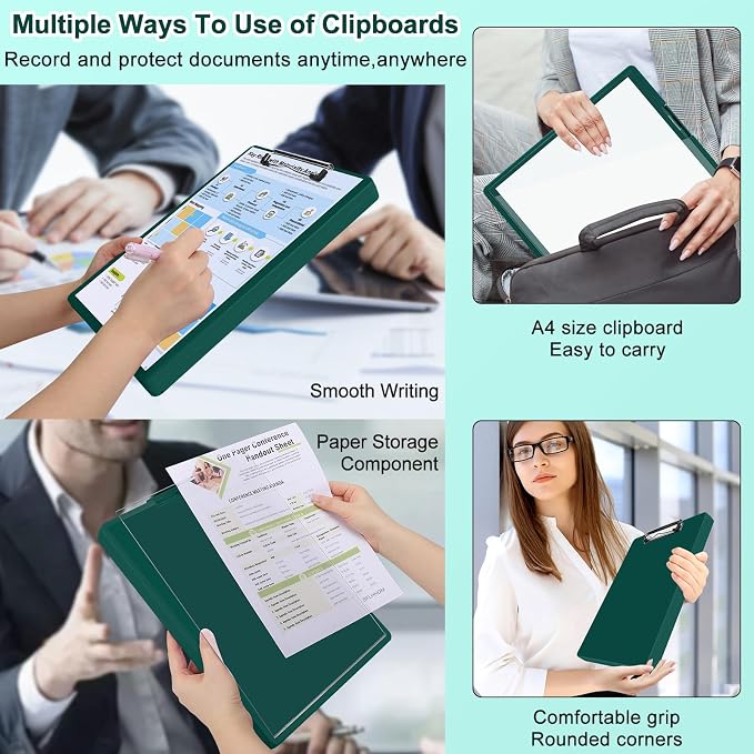 SFLHHDM Clipboard with Storage, Heavy Duty Clip Boards 8.5x11 with 2 Storage - Image 7