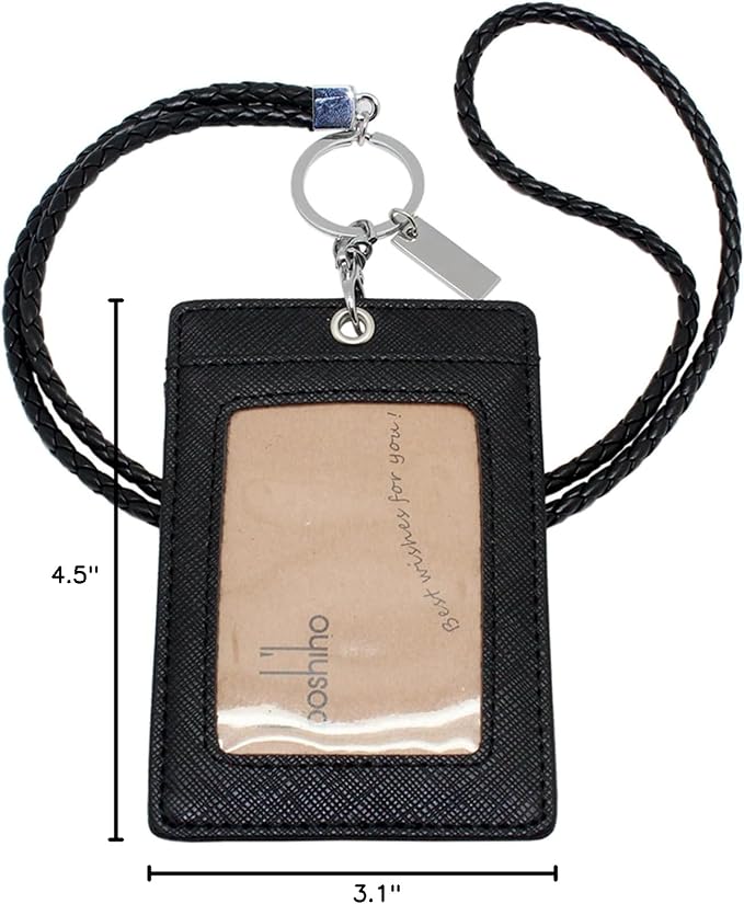 Boshiho Vertical Style Leather ID Card Badge Holder - Image 7
