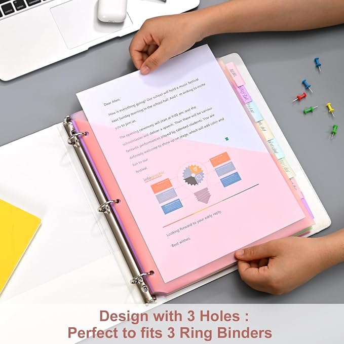 8-Tab Binder Dividers, Index Pockets - Image 6