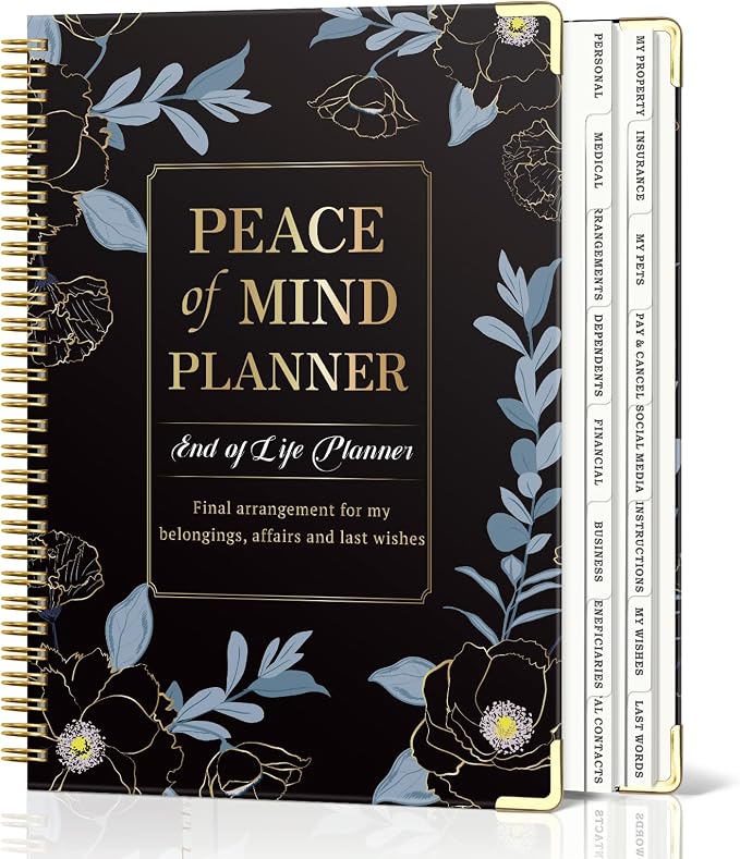 Peace of Mind Planner, Spiral End of Life Planner by Unknown