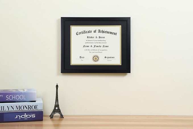 ELSKER&HOME 8.5x11 Certificate Frame Black - Image 3