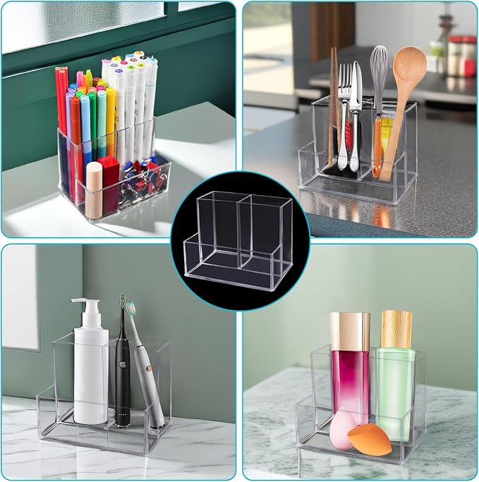 HSYMQ Desktop Clear Pen Holder - Image 5