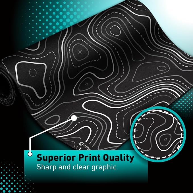 Pixiecube Minimalist Topographic Map Mouse Pad - Image 4