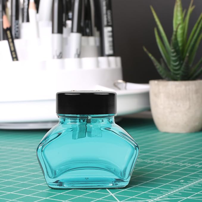 ALVIN DUX Glass Inkwell Sharpener/Single Blue - Image 3