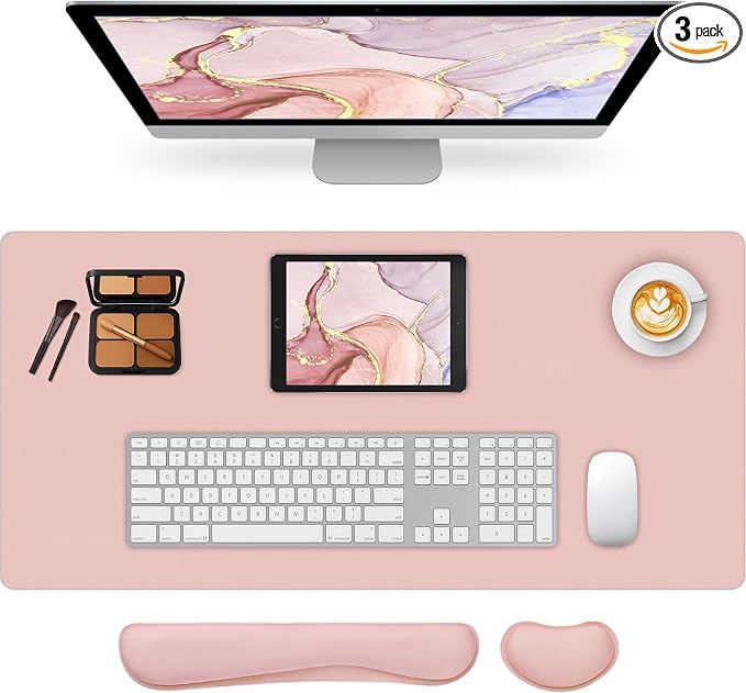Desk Pad Mat Set, 3-in-1 Large Mouse Pads by Meetcolor