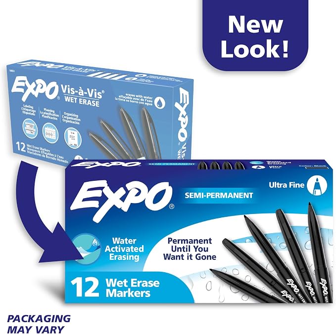 EXPO Wet Erase Markers, Semi-Permanent, Ultra Fine Tip, - Image 8