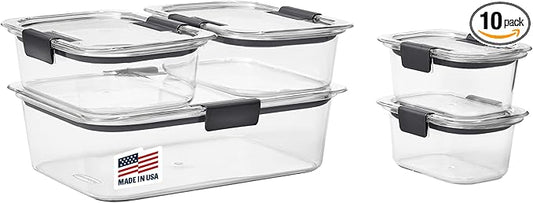 Rubbermaid Brilliance Food Storage Containers, Leak-Proof by Unknown