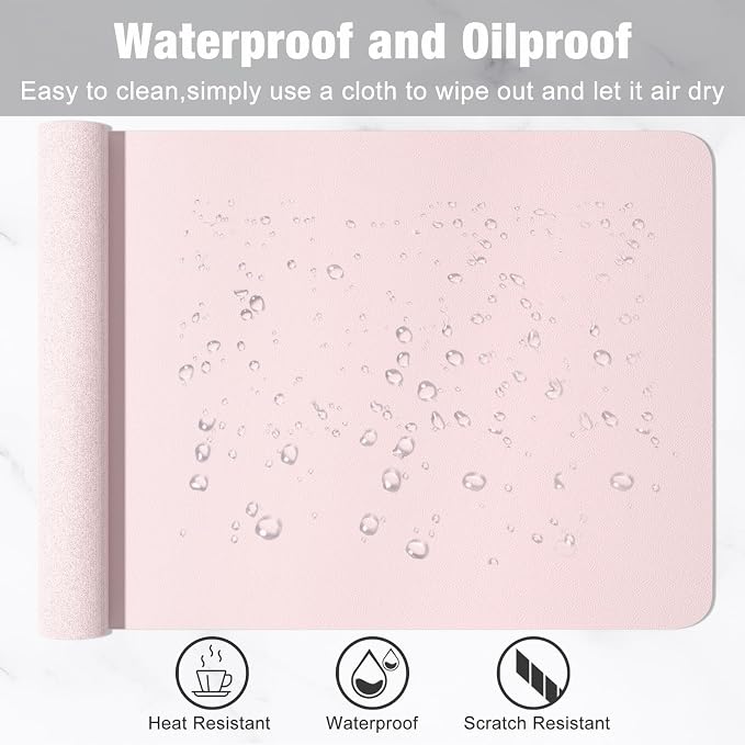 Hsurbtra Desk Pad, XXXL Extended Mouse Pad, Waterproof Desktop Blotter Protector - Image 5