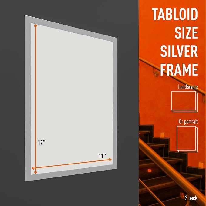 Durable Duraframe Self-Adhesive Magnetic Frame Silver - Image 6