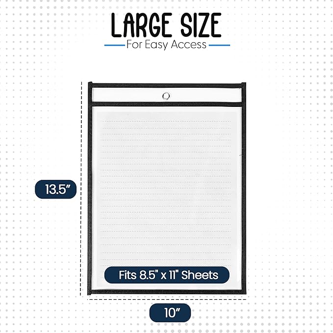 Essex Wares - 25 Pack, Job Ticket Holders, Reusable & Easy Erase Plastic - Image 2