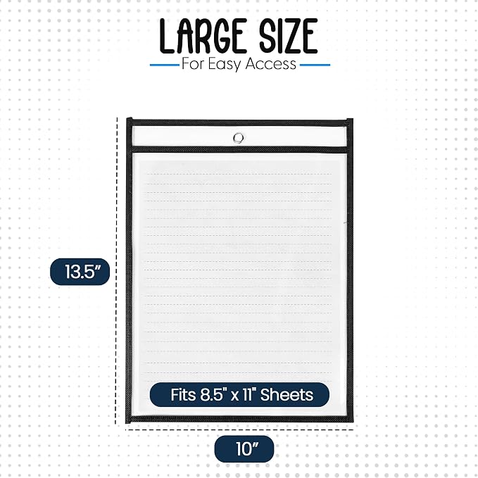 Essex Wares - 5 Pack, Job Ticket Holders, Reusable & Easy Erase Plastic Invoice - Image 2