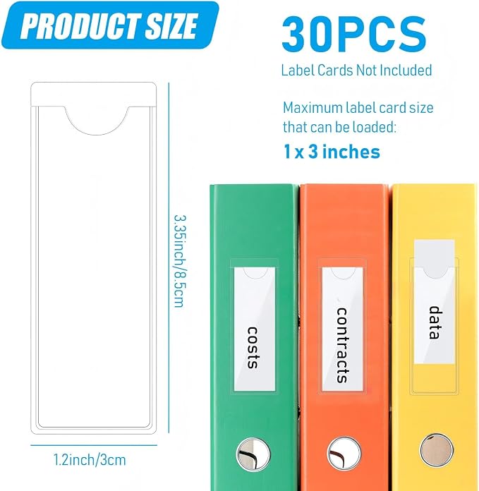 Chinco 30 Pack Self-Adhesive Index Card Pockets - Image 2