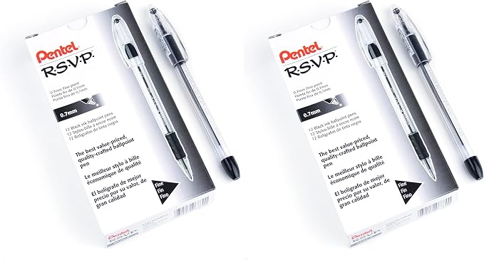 Pentel RSVP Ballpoint Pen, Fine Line by PentelofAmerica