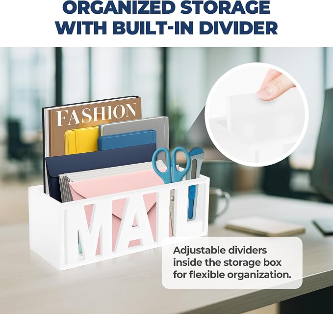 Mail Organizer Countertop, Desk or Wall Mail Holder - Image 6