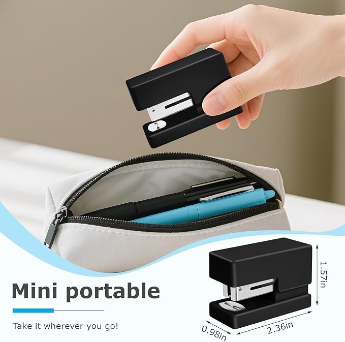 Mini Stapler - Small Cute Desk Staplers - 25 Sheet Capacity - Image 4