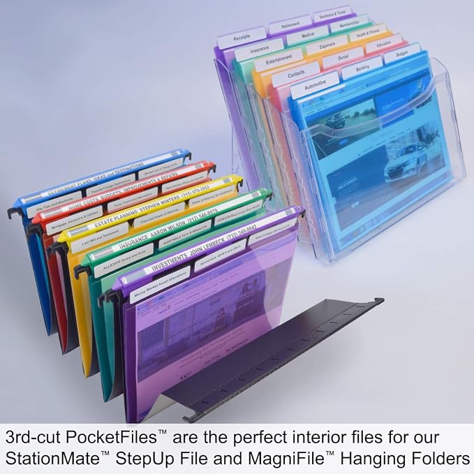 Ultimate Office PocketFile Clear Poly Document Folder Project Pockets, Letter - Image 6