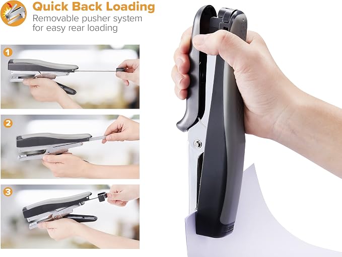 Bostitch Office Standard 20 Sheet Plier, No-Jam Technology, EZ Squeeze Lever - Image 4