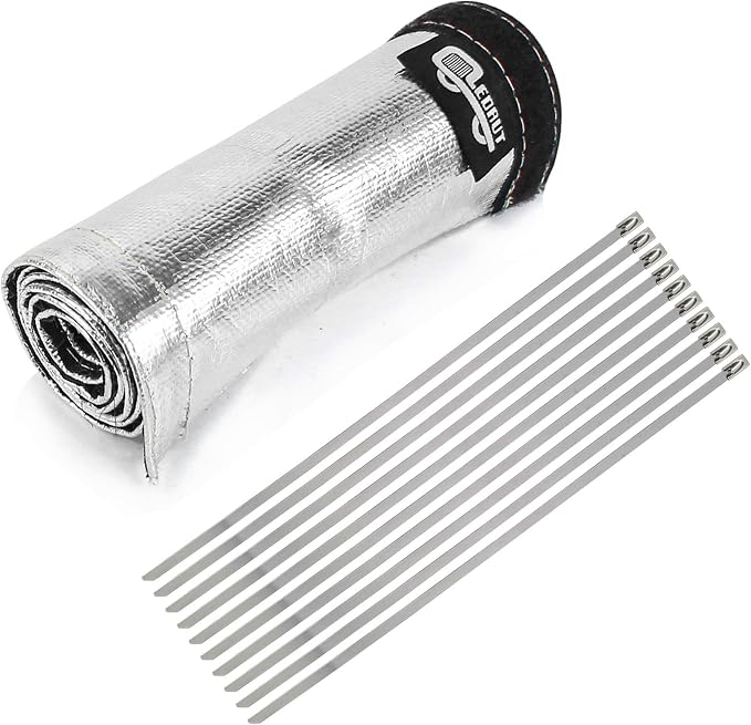 Wire Heat Shield Sleeve Aluminized Heat Shroud Heat Sleeving Fuel Line 2.2" - Image 7