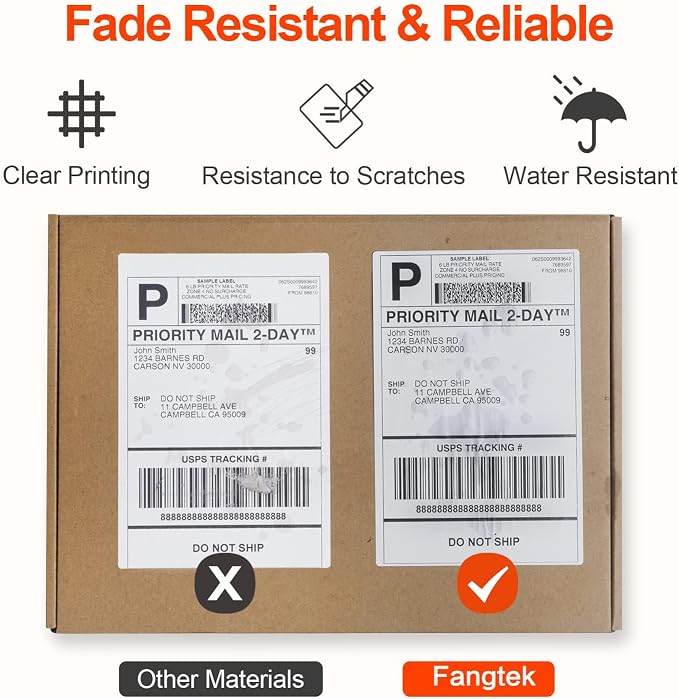 Fanfold 4”x 6” Direct Thermal Shipping Labels Self Adhesive, 500 Postage - Image 5