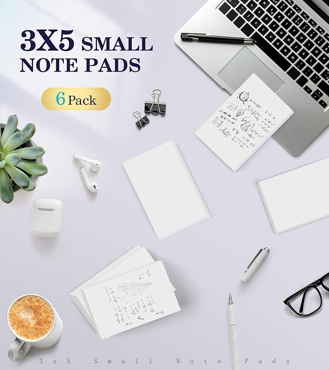Notepads 3x5, 6 Pack Small Note Pads, Server Note Pad, Scratch Pads 3x5 - Image 7