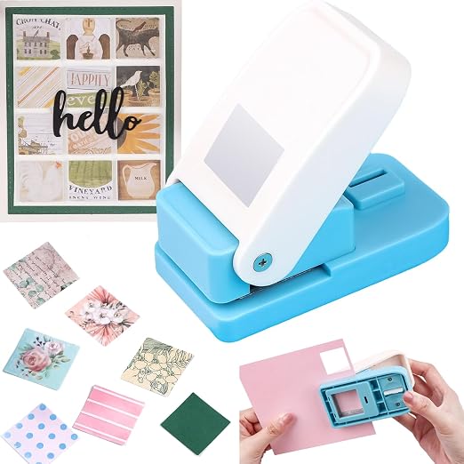 Square Hole Punch | 1 inch Square Punches | Portable Manual Squares Stamp by CYFUNDESIGN