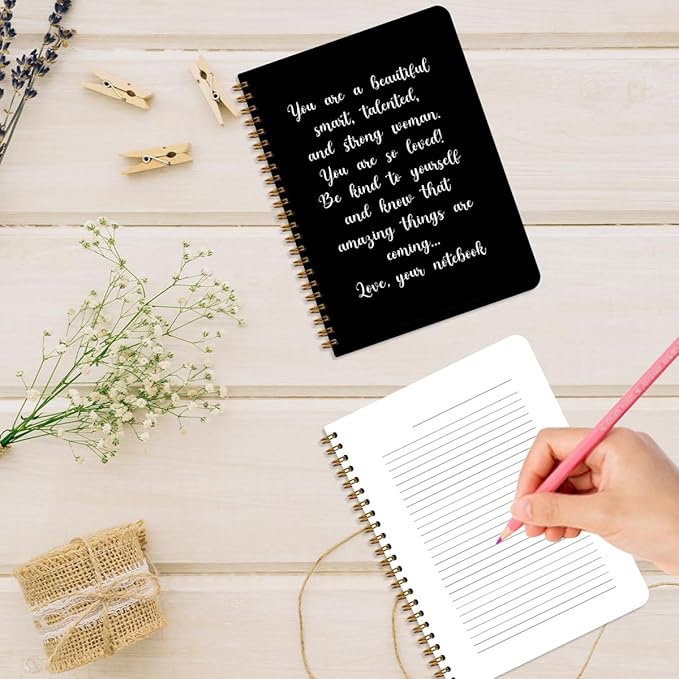 2pcs Christian Spiral Notebook, Appreciation Gifts for Women College Ruled Spiral Notebook, Inspirational Gifts160 Pages Hardcover Notebooks Journals for Writing Travel Business Office