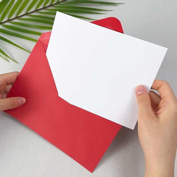 50 PCS Red Colorful A7 Envelopes - Image 5