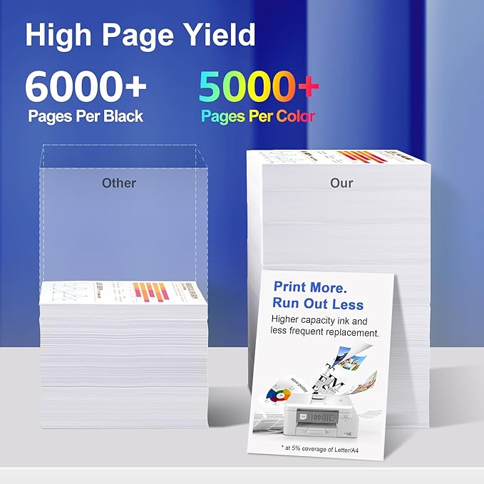 Toner Kingdom Compatible for LC406 LC406XL Ink Cartridges for Brother Printer Work with Brother MFC-J4335DW MFC-J5855DW MFC-J6555DW MFC-J6555DW MFC-J6955DW MFC-J4535DW Printer(High Yield，4-Pack)-DeskLoop Office