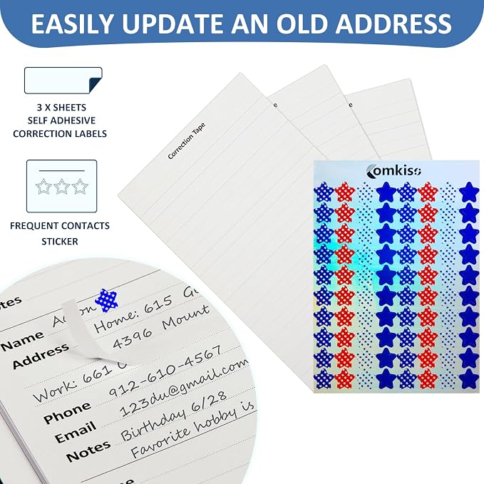 Comkiso Address Book with Individual Alphabetical Tabs Laminated, Large Print - Image 6