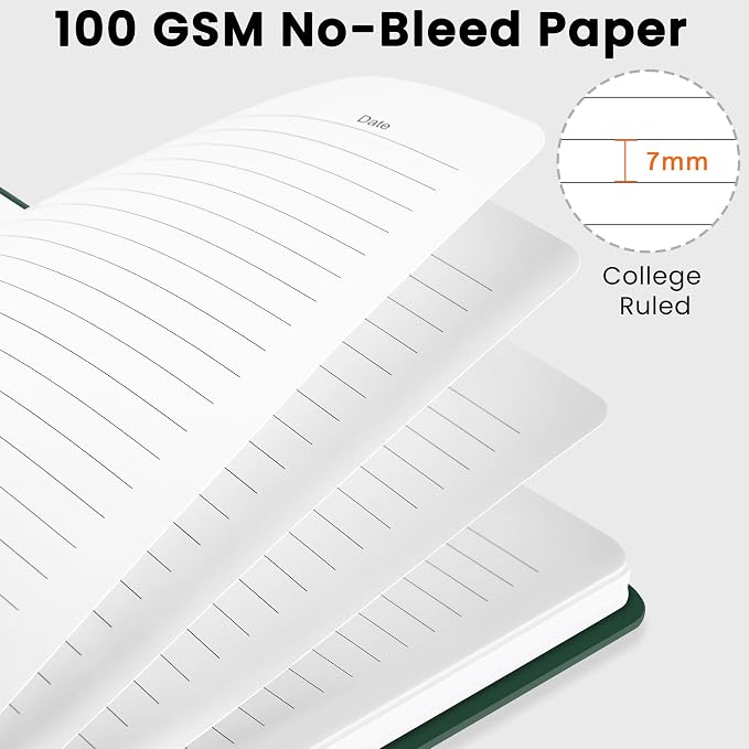 CICPAP Lined Spiral Journal Notebook, A5 College Ruled Notebook - Image 2