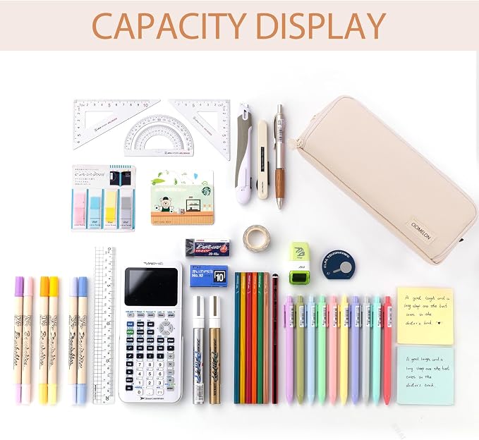 CICIMELON Large Capacity Pencil Case 3 Compartment Pouch Pen Bag - Image 7