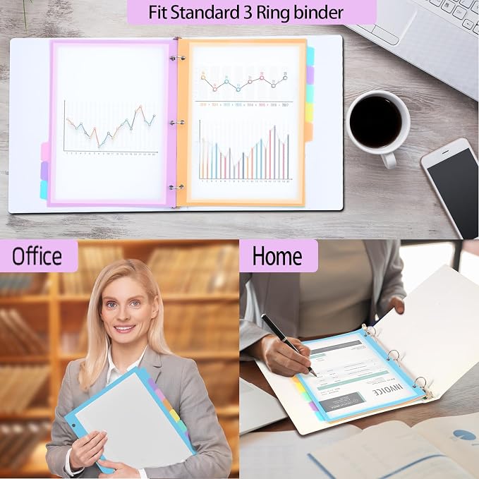 30Pcs/6 Set 5 Tab Clear Plastic Binder Dividers - Image 4