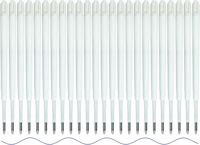 U-RIGHT 24 Pcs Ballpoint Pen Refills 1.0 mm Point Blue Ink - Image 5