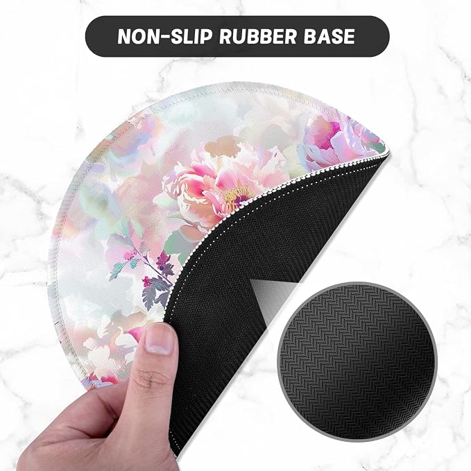 ITNRSIIET Round Mouse Pad with Stitched Edge Premium-Textured Waterproof - Image 3