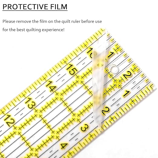 Sewing Ruler, 5 Piece Quilting Rulers, 3 x17 Inch, 1.5 x17 Inch, 3 x12 Inch - Image 3