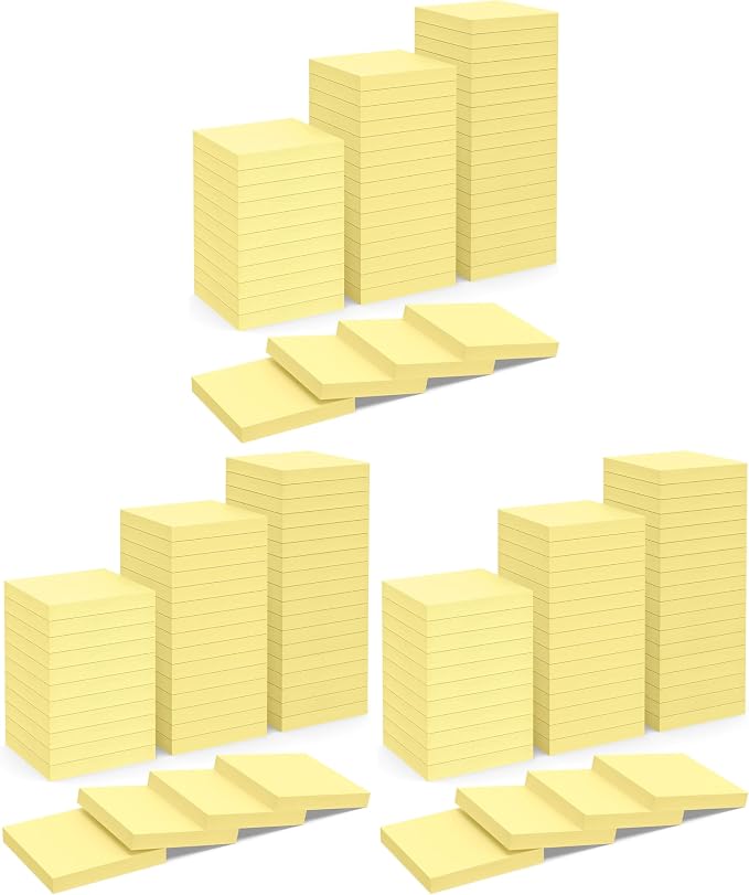 Sticky Notes 3x3 in 3600 Sheets 48 Pads Yellow Self-Stick Memo Pads Clean by WeLiu