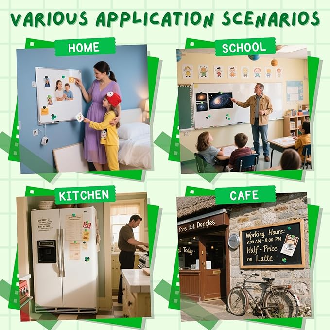 30PCS Heavy Duty Fridge Magnets - Small Cute Refrigerator Magnets for Whiteboard, Lockers & Kitchen, Cute Strong Magnets - Mini Decorative Magnet for Home, School, Office, Crafts,Locker (Green)-DeskLoop Office