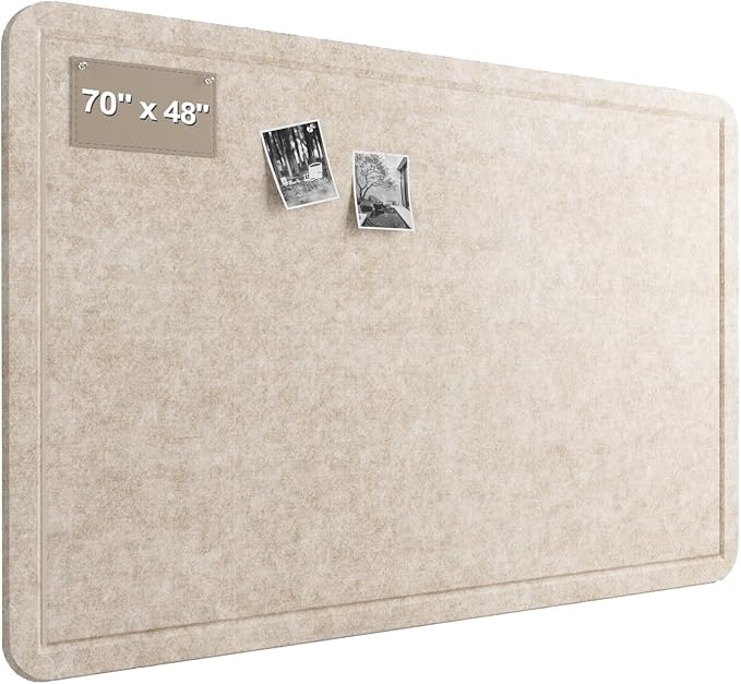 Felt Bulletin Board for Wall 72" x 48" Unfolded Size, Large Frameless Felt Pin - Image 9