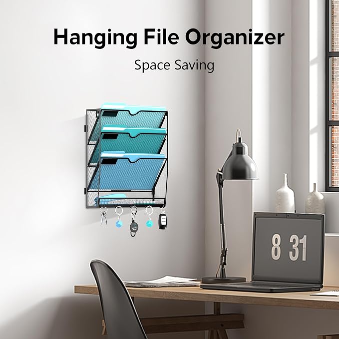 2 Pack 4 Tier Wall File Organizer - Image 5